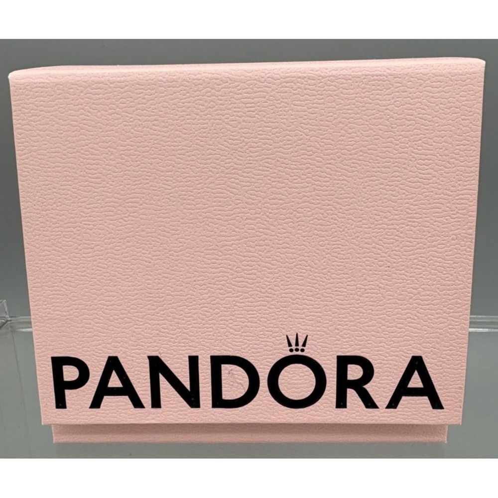 Lot of 2 EMPTY Pandora Boxes Pink & White Jewelry Ring Square Gift Box